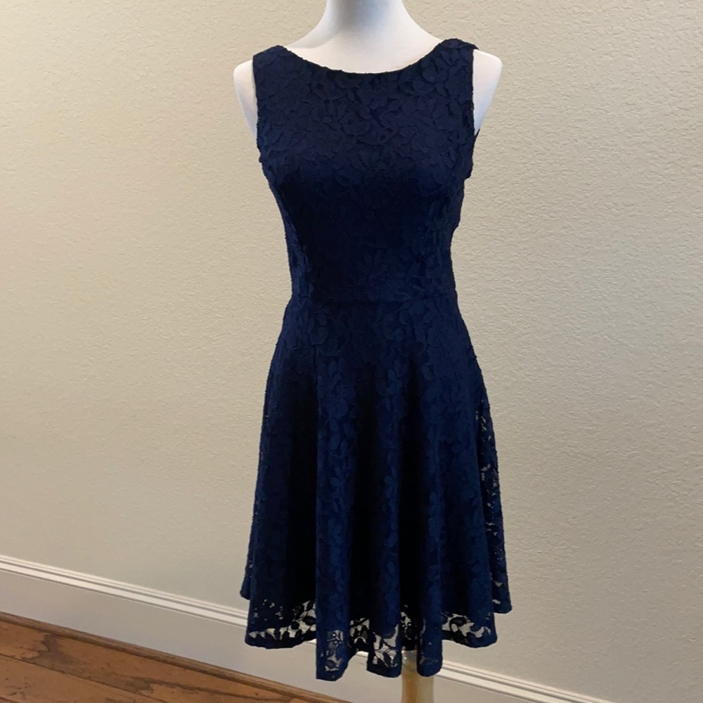 Navy blue lace dress